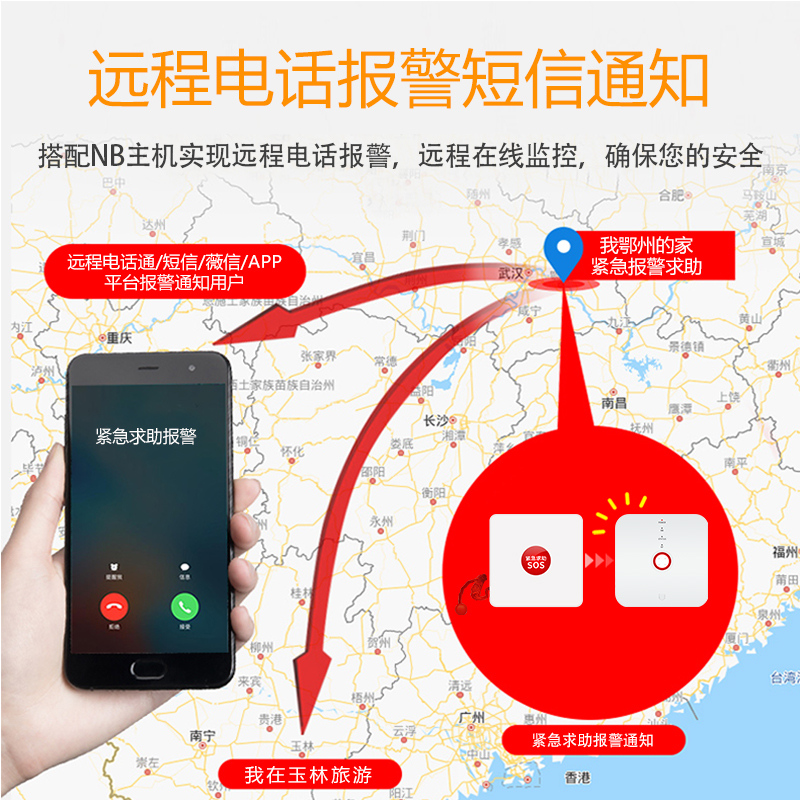 NB-IoT緊急求救按鈕 老人一鍵報警SOS求助手動報警 智慧養(yǎng)老網(wǎng)關